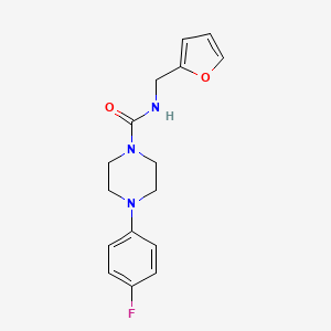 molecular formula C16H18FN3O2 B4615129 4-(4-氟苯基)-N-(2-呋喃甲基)-1-哌嗪甲酰胺 