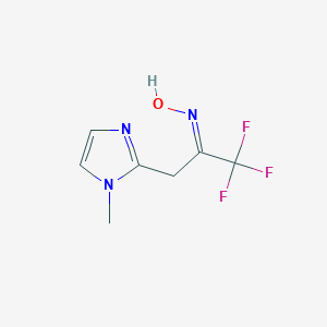 molecular formula C7H8F3N3O B461513 1,1,1-trifluoro-3-(1-methyl-1H-imidazol-2-yl)acetone oxime 