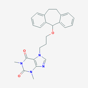 molecular formula C25H26N4O3 B461514 1,3-Dimethyl-7-[3-(2-tricyclo[9.4.0.03,8]pentadeca-1(15),3,5,7,11,13-hexaenyloxy)propyl]purine-2,6-dione 