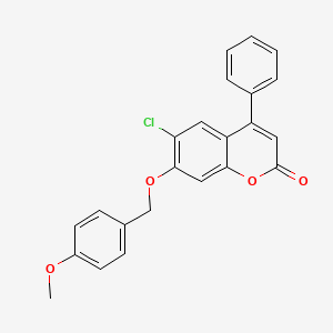 molecular formula C23H17ClO4 B4615140 6-氯-7-[(4-甲氧基苄基)氧基]-4-苯基-2H-色烯-2-酮 