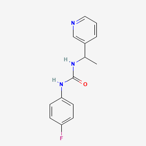 molecular formula C14H14FN3O B4615141 N-(4-fluorophenyl)-N'-[1-(3-pyridinyl)ethyl]urea 