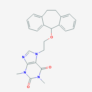 molecular formula C24H24N4O3 B461515 7-[2-(10,11-dihydro-5H-dibenzo[a,d]cyclohepten-5-yloxy)ethyl]-1,3-dimethyl-3,7-dihydro-1H-purine-2,6-dione 