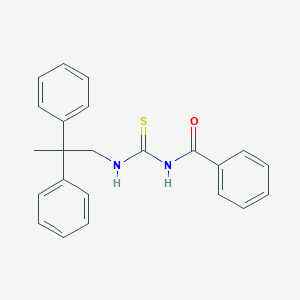 molecular formula C23H22N2OS B461516 N-benzoyl-N'-(2,2-diphenylpropyl)thiourea 