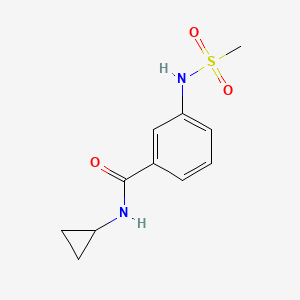 molecular formula C11H14N2O3S B4615161 N-环丙基-3-[(甲磺酰)氨基]苯甲酰胺 