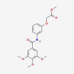 molecular formula C19H21NO7 B4615166 3-[(3,4,5-三甲氧基苯甲酰)氨基]苯氧基乙酸甲酯 