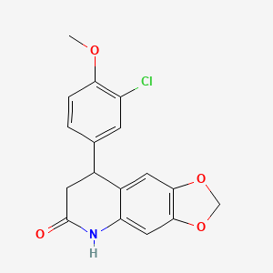 molecular formula C17H14ClNO4 B4615167 8-(3-chloro-4-methoxyphenyl)-7,8-dihydro[1,3]dioxolo[4,5-g]quinolin-6(5H)-one 