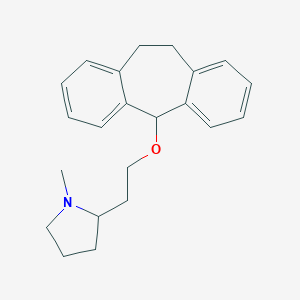 molecular formula C22H27NO B461517 1-Methyl-2-[2-(2-tricyclo[9.4.0.03,8]pentadeca-1(15),3,5,7,11,13-hexaenyloxy)ethyl]pyrrolidine 
