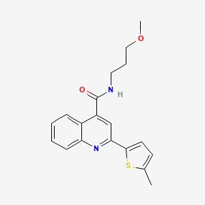 molecular formula C19H20N2O2S B4615180 N-(3-methoxypropyl)-2-(5-methyl-2-thienyl)-4-quinolinecarboxamide 