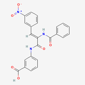 molecular formula C23H17N3O6 B4615184 3-{[2-(benzoylamino)-3-(3-nitrophenyl)acryloyl]amino}benzoic acid 