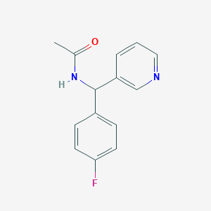 molecular formula C14H13FN2O B461519 N-[(4-fluorophenyl)(3-pyridinyl)methyl]acetamide 
