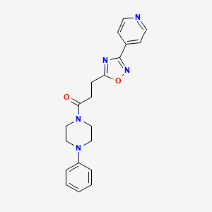 1-phenyl-4-{3-[3-(4-pyridinyl)-1,2,4-oxadiazol-5-yl]propanoyl}piperazine