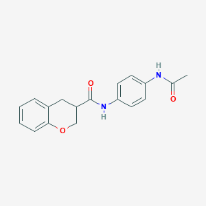 N-[4-(acetylamino)phenyl]-3-chromanecarboxamide