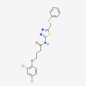 molecular formula C19H17Cl2N3O2S2 B4615208 4-(2,4-二氯苯氧基)-N-{5-[(苯硫基)甲基]-1,3,4-噻二唑-2-基}丁酰胺 