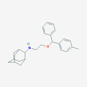 molecular formula C26H33NO B461521 N-{2-[(4-methylphenyl)(phenyl)methoxy]ethyl}-2-adamantanamine 