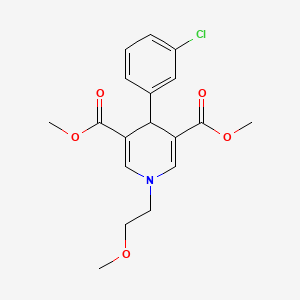 molecular formula C18H20ClNO5 B4615218 dimethyl 4-(3-chlorophenyl)-1-(2-methoxyethyl)-1,4-dihydro-3,5-pyridinedicarboxylate 