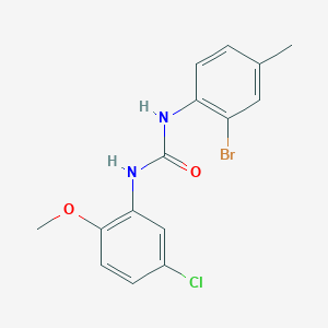 molecular formula C15H14BrClN2O2 B4615235 N-(2-溴-4-甲苯基)-N'-(5-氯-2-甲氧苯基)脲 