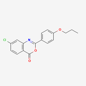 molecular formula C17H14ClNO3 B4615262 7-chloro-2-(4-propoxyphenyl)-4H-3,1-benzoxazin-4-one 