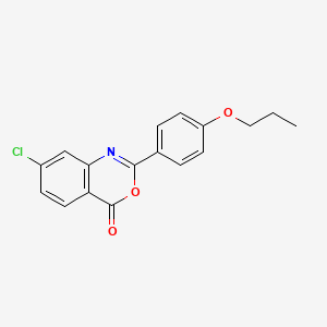 molecular formula C17H14ClNO3 B4615262 7-氯-2-(4-丙氧苯基)-4H-3,1-苯并恶嗪-4-酮 