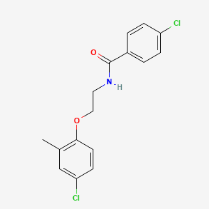 molecular formula C16H15Cl2NO2 B4615273 4-氯-N-[2-(4-氯-2-甲基苯氧基)乙基]苯甲酰胺 