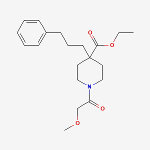 molecular formula C20H29NO4 B4615283 ethyl 1-(methoxyacetyl)-4-(3-phenylpropyl)-4-piperidinecarboxylate 