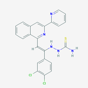 molecular formula C23H17Cl2N5S B461529 [[(Z)-1-(3,4-dichlorophenyl)-2-(3-pyridin-2-ylisoquinolin-1-yl)ethenyl]amino]thiourea 