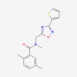 molecular formula C17H17N3O2S B4615298 N,2,5-三甲基-N-{[3-(2-噻吩基)-1,2,4-恶二唑-5-基]甲基}苯甲酰胺 