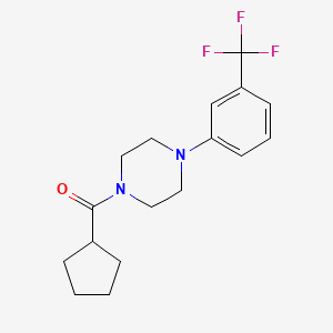 molecular formula C17H21F3N2O B4615323 1-(cyclopentylcarbonyl)-4-[3-(trifluoromethyl)phenyl]piperazine 