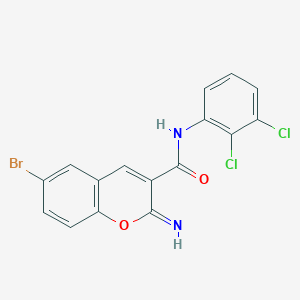 molecular formula C16H9BrCl2N2O2 B4615335 6-bromo-N-(2,3-dichlorophenyl)-2-imino-2H-chromene-3-carboxamide 