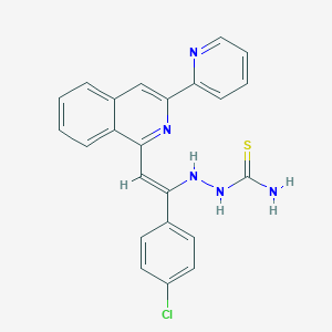 molecular formula C23H18ClN5S B461536 [[(Z)-1-(4-chlorophenyl)-2-(3-pyridin-2-ylisoquinolin-1-yl)ethenyl]amino]thiourea 