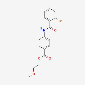 molecular formula C17H16BrNO4 B4615368 4-[(2-溴苯甲酰)氨基]苯甲酸2-甲氧基乙酯 