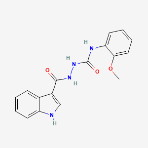 molecular formula C17H16N4O3 B4615398 2-(1H-indol-3-ylcarbonyl)-N-(2-methoxyphenyl)hydrazinecarboxamide 