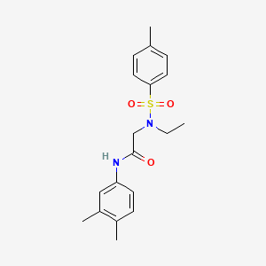 molecular formula C19H24N2O3S B4615411 N~1~-(3,4-dimethylphenyl)-N~2~-ethyl-N~2~-[(4-methylphenyl)sulfonyl]glycinamide 