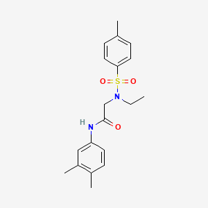 molecular formula C19H24N2O3S B4615411 N~1~-(3,4-二甲苯基)-N~2~-乙基-N~2~-[(4-甲苯基)磺酰基]甘氨酰胺 