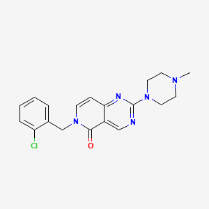 molecular formula C19H20ClN5O B4615418 6-(2-氯苄基)-2-(4-甲基-1-哌嗪基)吡啶并[4,3-d]嘧啶-5(6H)-酮 