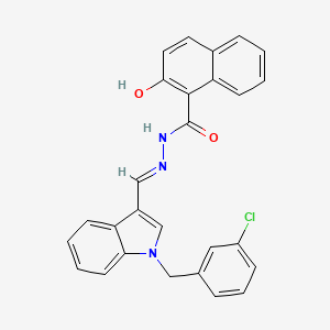 molecular formula C27H20ClN3O2 B4615425 N'-{[1-(3-氯苄基)-1H-吲哚-3-基]亚甲基}-2-羟基-1-萘酰肼 