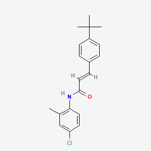 molecular formula C20H22ClNO B4615429 3-(4-tert-butylphenyl)-N-(4-chloro-2-methylphenyl)acrylamide 