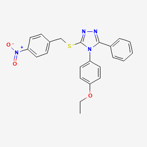 molecular formula C23H20N4O3S B4615432 4-(4-ethoxyphenyl)-3-[(4-nitrobenzyl)thio]-5-phenyl-4H-1,2,4-triazole 