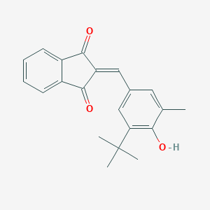 molecular formula C21H20O3 B461545 2-(3-tert-butyl-4-hydroxy-5-methylbenzylidene)-1H-indene-1,3(2H)-dione 