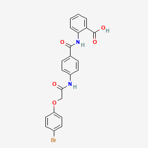 2-[(4-{[(4-bromophenoxy)acetyl]amino}benzoyl)amino]benzoic acid