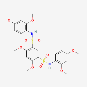 molecular formula C24H28N2O10S2 B4615455 N,N'-bis(2,4-dimethoxyphenyl)-4,6-dimethoxy-1,3-benzenedisulfonamide 