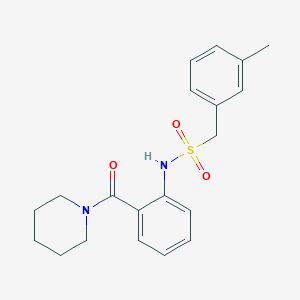 molecular formula C20H24N2O3S B4615507 1-(3-methylphenyl)-N-[2-(1-piperidinylcarbonyl)phenyl]methanesulfonamide 