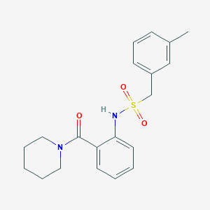 molecular formula C20H24N2O3S B4615507 1-(3-甲基苯基)-N-[2-(1-哌啶基羰基)苯基]甲磺酰胺 