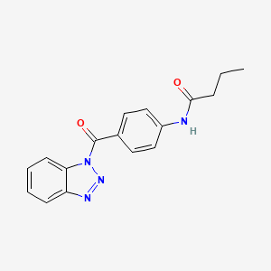 molecular formula C17H16N4O2 B4615519 N-[4-(1H-1,2,3-benzotriazol-1-ylcarbonyl)phenyl]butanamide 