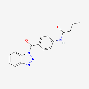 molecular formula C17H16N4O2 B4615519 N-[4-(1H-1,2,3-苯并三唑-1-基羰基)苯基]丁酰胺 