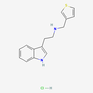 molecular formula C15H17ClN2S B4615527 [2-(1H-吲哚-3-基)乙基](3-噻吩基甲基)胺盐酸盐 