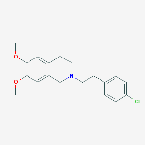molecular formula C20H24ClNO2 B461554 2-[2-(4-Chlorophenyl)ethyl]-6,7-dimethoxy-1-methyl-1,2,3,4-tetrahydroisoquinoline 