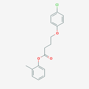 molecular formula C17H17ClO3 B4615541 4-(4-氯苯氧基)丁酸-2-甲苯酯 