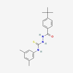 molecular formula C20H25N3OS B4615556 2-(4-叔丁基苯甲酰基)-N-(3,5-二甲苯基)肼基硫代氨基甲酰胺 
