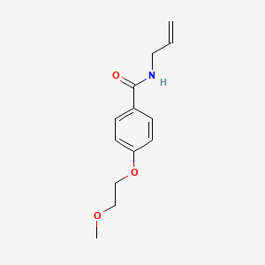 molecular formula C13H17NO3 B4615572 N-烯丙基-4-(2-甲氧基乙氧基)苯甲酰胺 