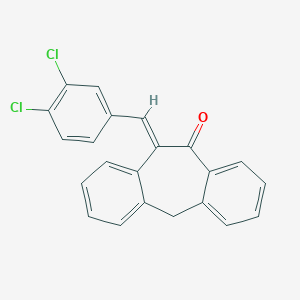 molecular formula C22H14Cl2O B461562 11-(3,4-dichlorobenzylidene)-5,11-dihydro-10H-dibenzo[a,d]cyclohepten-10-one 